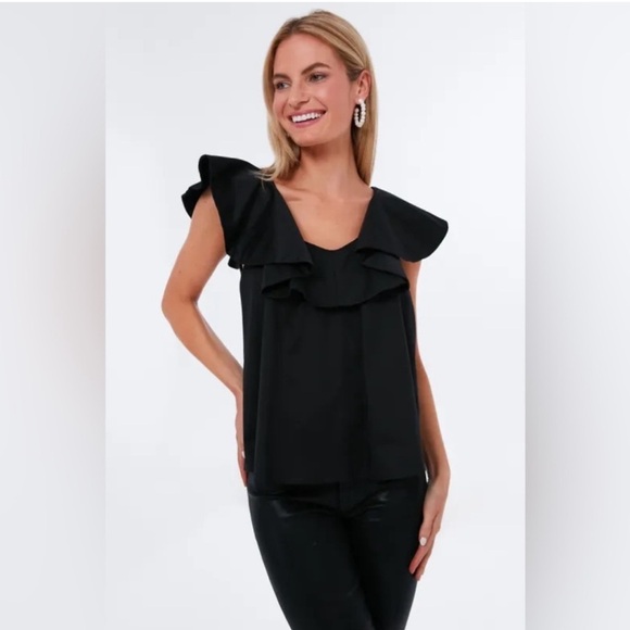 NWOT Tuckernuck POMANDER PLACE Black Willabe Top Size Large - Picture 1 of 15
